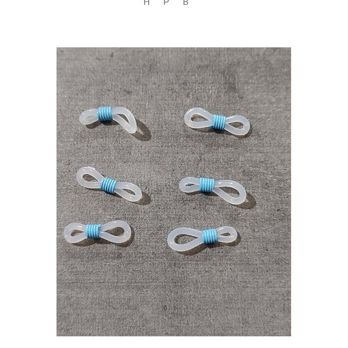 Lot de 6 attaches cordon de lunettes en silicone