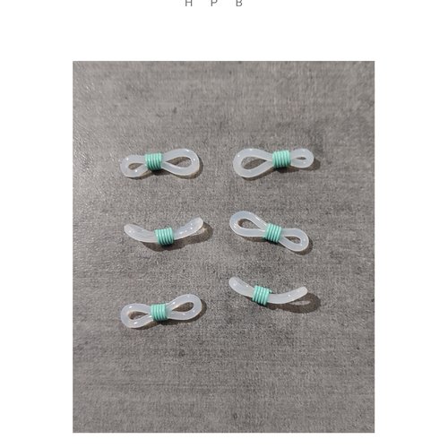 Lot de 6 attaches cordon de lunettes en silicone