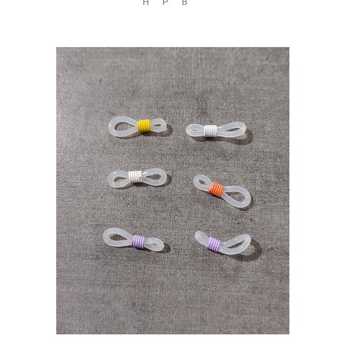 Lot de 6 attaches cordon de lunettes en silicone