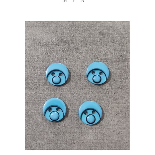 Lot de 4 boutons visage