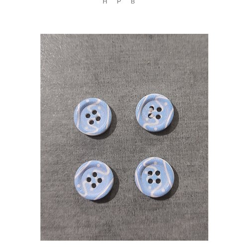 Lot de 4 boutons en bois