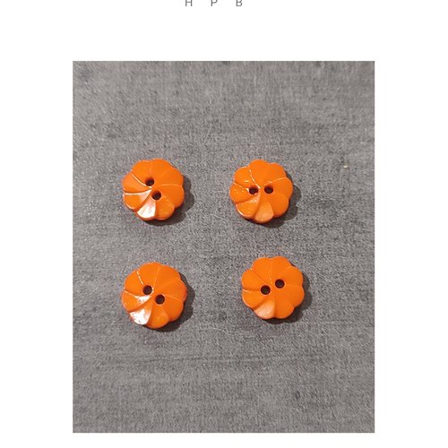 Lot de 4 boutons fleurs