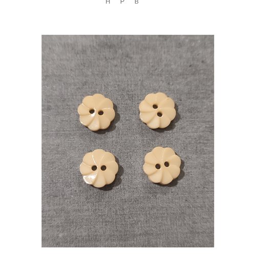 Lot de 4 boutons fleurs