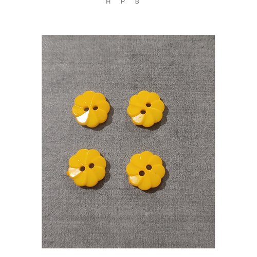 Lot de 4 boutons fleurs