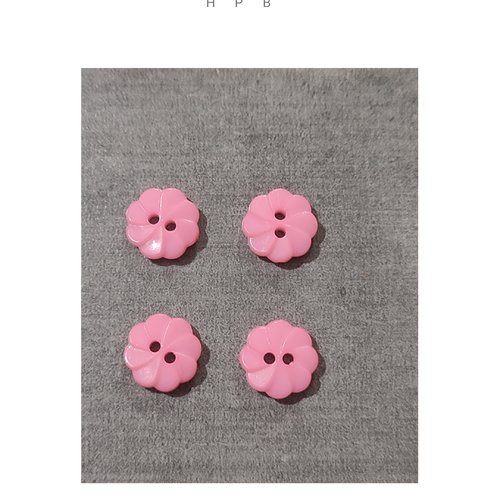 Lot de 4 boutons fleurs