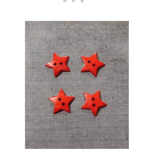 Lot de 4 boutons étoiles