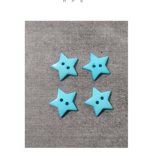 Lot de 4 boutons étoiles