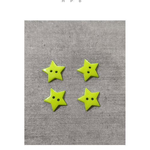 Lot de 4 boutons étoiles