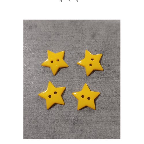 Lot de 4 boutons étoiles