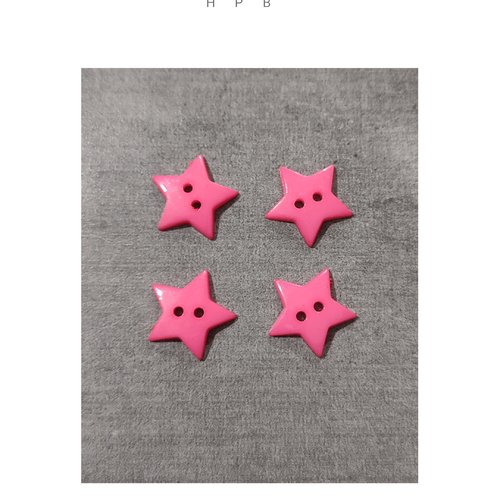 Lot de 4 boutons étoiles