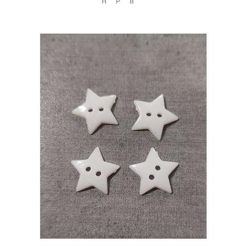 Lot de 4 boutons étoiles