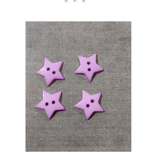 Lot de 4 boutons étoiles