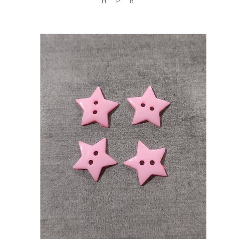 Lot de 4 boutons étoiles