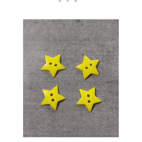 Lot de 4 boutons étoiles
