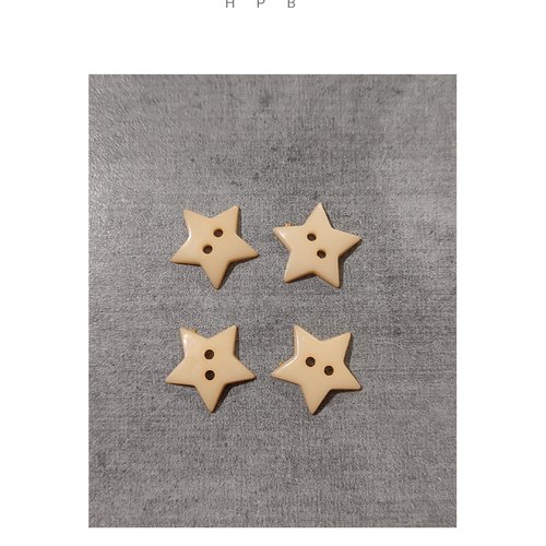 Lot de 4 boutons étoiles