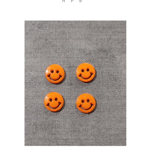 Lot de 4 boutons smiley