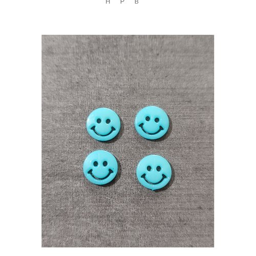 Lot de 4 boutons smiley