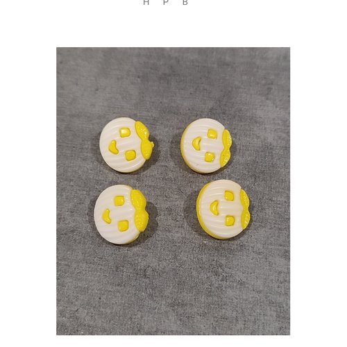 Lot de 4 boutons à anneaux en forme de citrouille