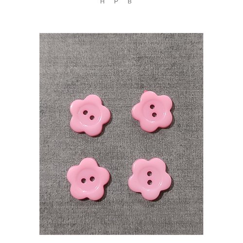 Lot de 4 boutons fleurs