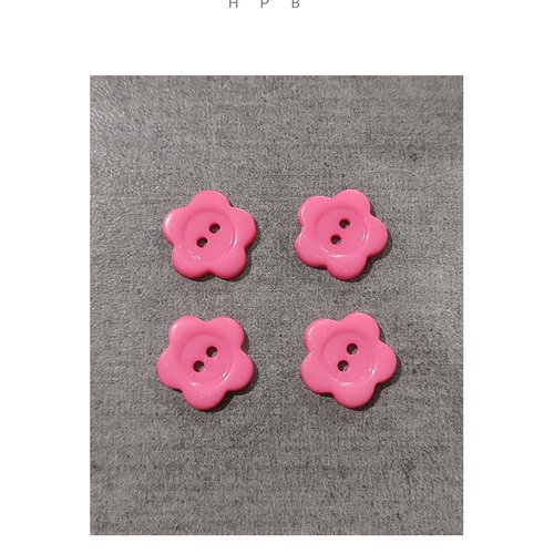 Lot de 4 boutons fleurs
