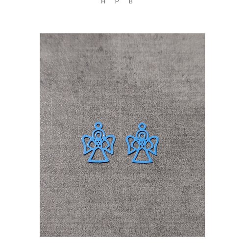 Lot de 2 petites estampes en laiton en forme d'ange