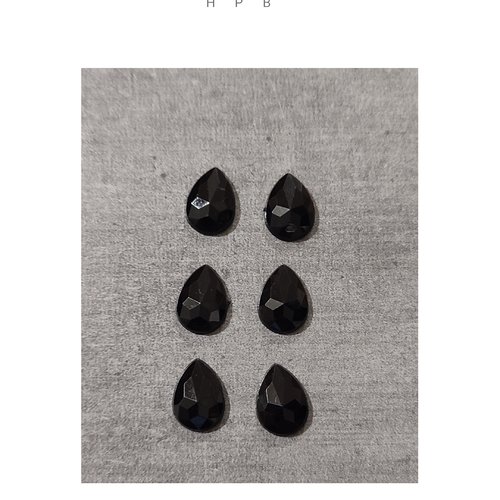 Lot de 6 cabochons gouttes acryliques
