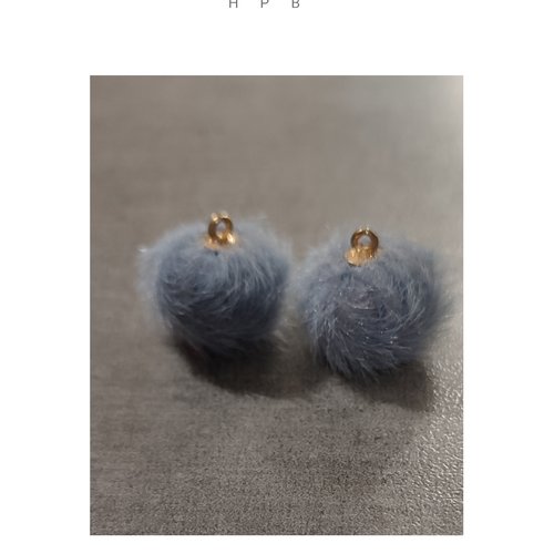 Lot de 2 breloques boules en fausse fourrure