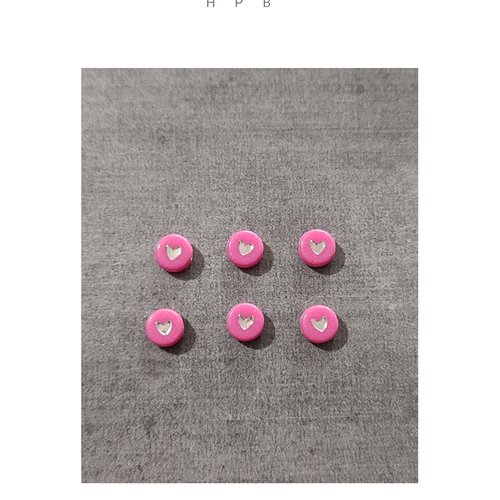 Lot de 6 perles palets acryliques