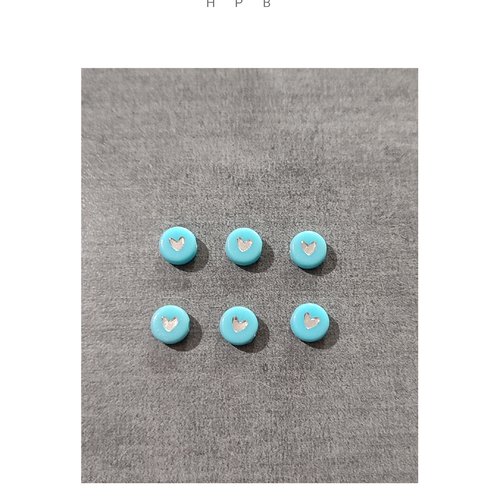 Lot de 6 perles palets acryliques