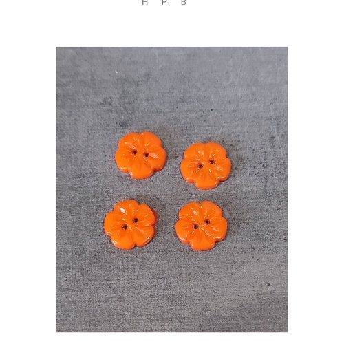 Lot de 4 boutons fleurs