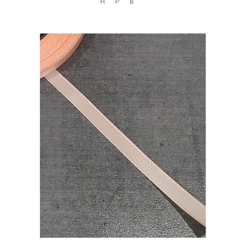 1 mètre de ruban satin 6 mm saumon