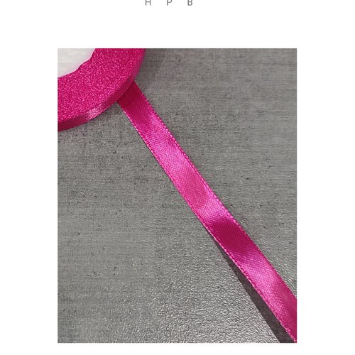 1 mètre de ruban satin 10 mm fuchsia