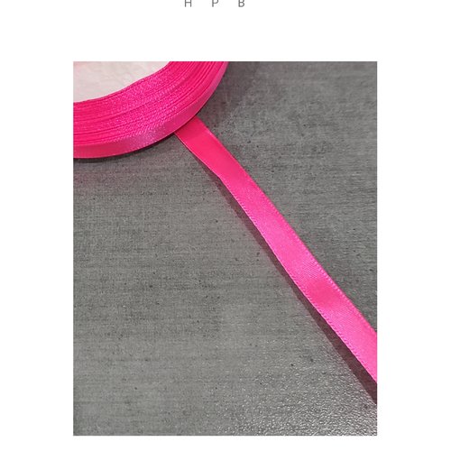 1 mètre de ruban satin 10 mm rose vif