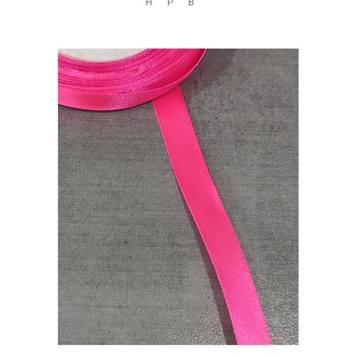 1 mètre de ruban satin 12 mm rose vif
