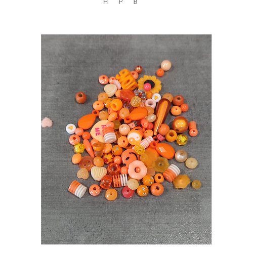 Assortiment de 100 éléments coloris orange