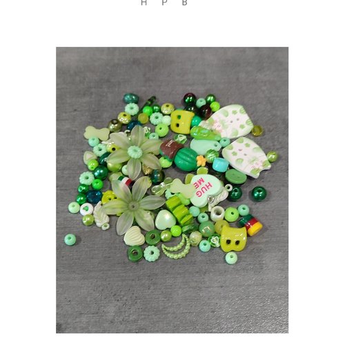 Assortiment de 100 éléments coloris vert