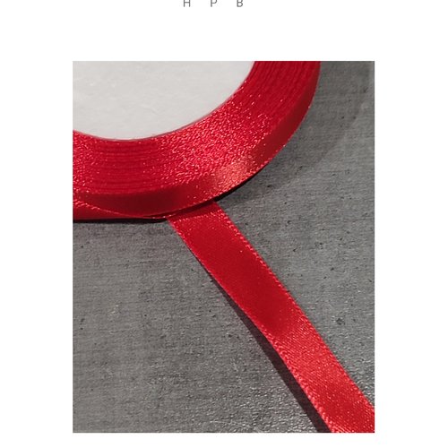 1 mètre de ruban satin 12 mm rouge