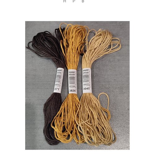 Lot de 3 échevettes coton