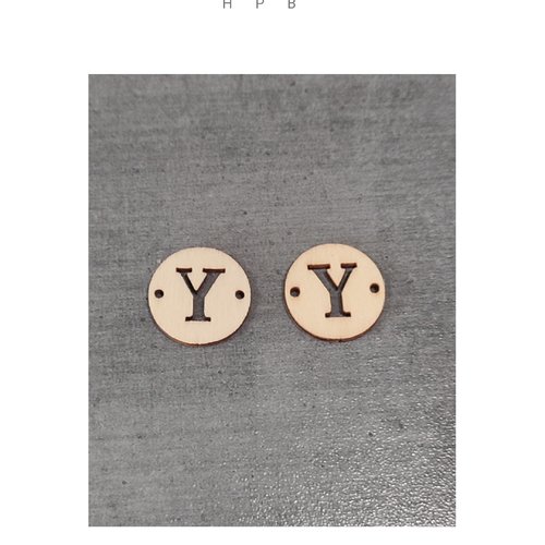 Lot de 2 connecteurs en bois lettre "y"