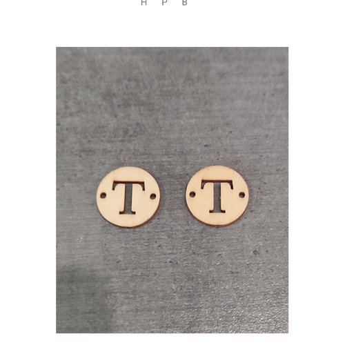 Lot de 2 connecteurs en bois lettre "t"