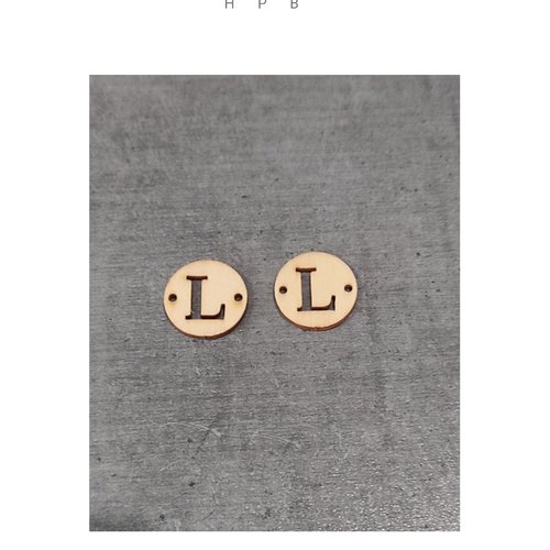 Lot de 2 connecteurs en bois lettre "l"