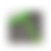 1 mètre de ruban satin 6 mm vert et or