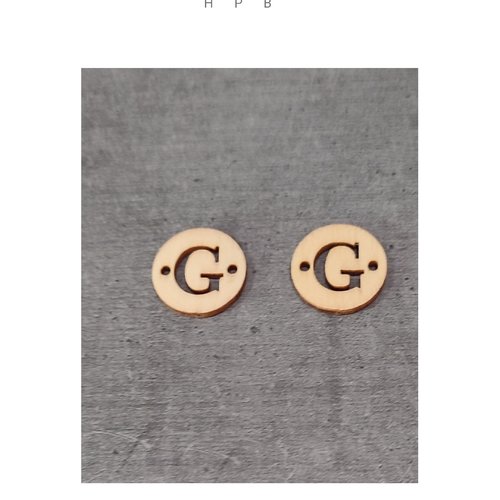 Lot de 2 connecteurs en bois lettre "g"