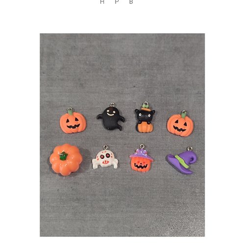 Assortiment de breloques résine thème halloween