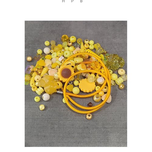 Assortiment de 100 éléments coloris jaune