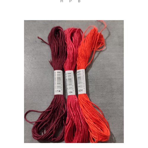 Lot de 3 échevettes coton