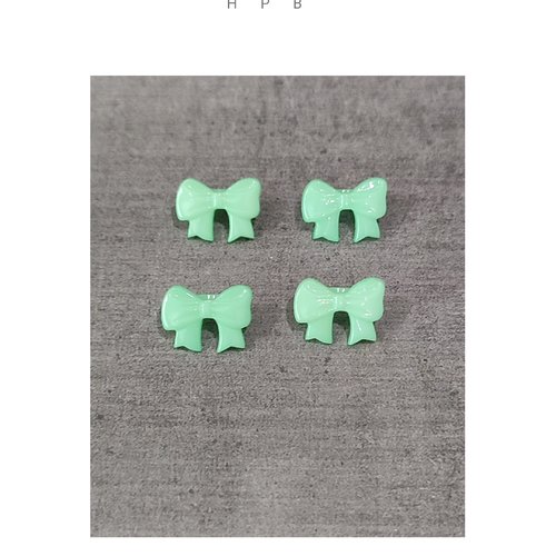 Lot de 4 boutons à anneaux en forme de noeud