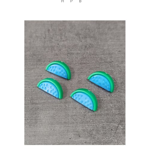 Lot de 4 boutons à anneaux en forme de fruit