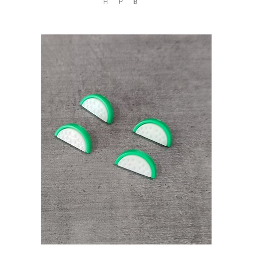 Lot de 4 boutons à anneaux en forme de fruit