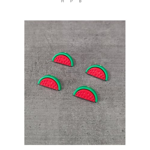 Lot de 4 boutons à anneaux en forme de fruit